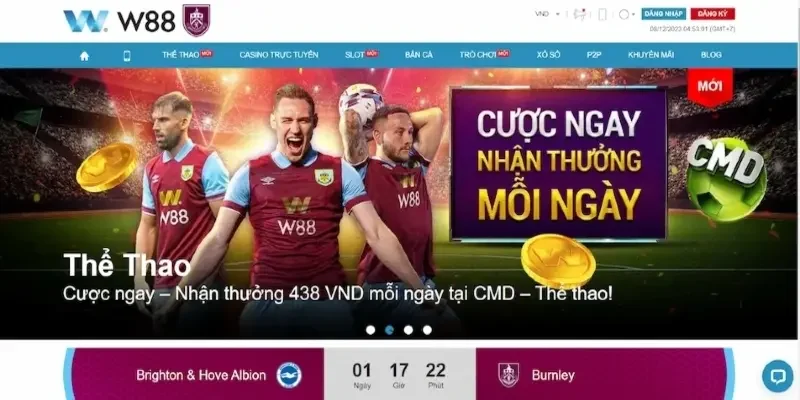 W88 tự hào là đối tác chính thức của CLB Burnley tại giải Ngoại Hạng Anh